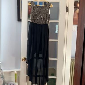 Beautiful evening black and gold dress